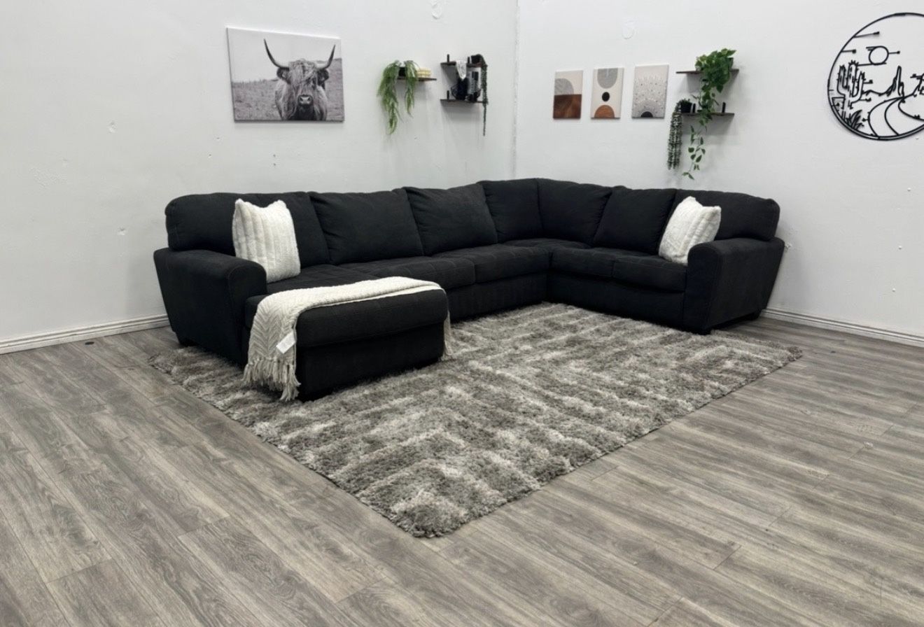 Dark Grey Sectional Couch - Free Delivery