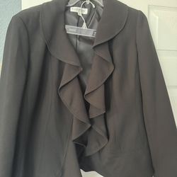 NWT John Meyer of Norwich Vintage Women’s Black Suit Jacket & Skirt - 14