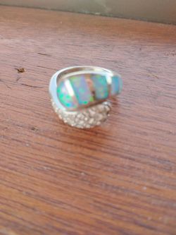 Opal And Sterling Ring