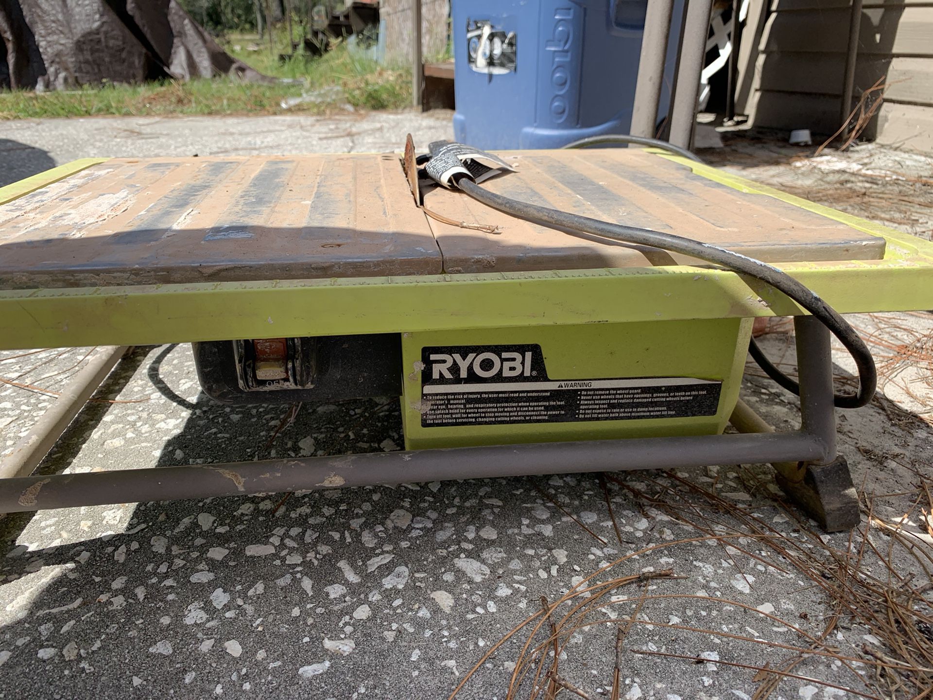 Ryobi wet saw