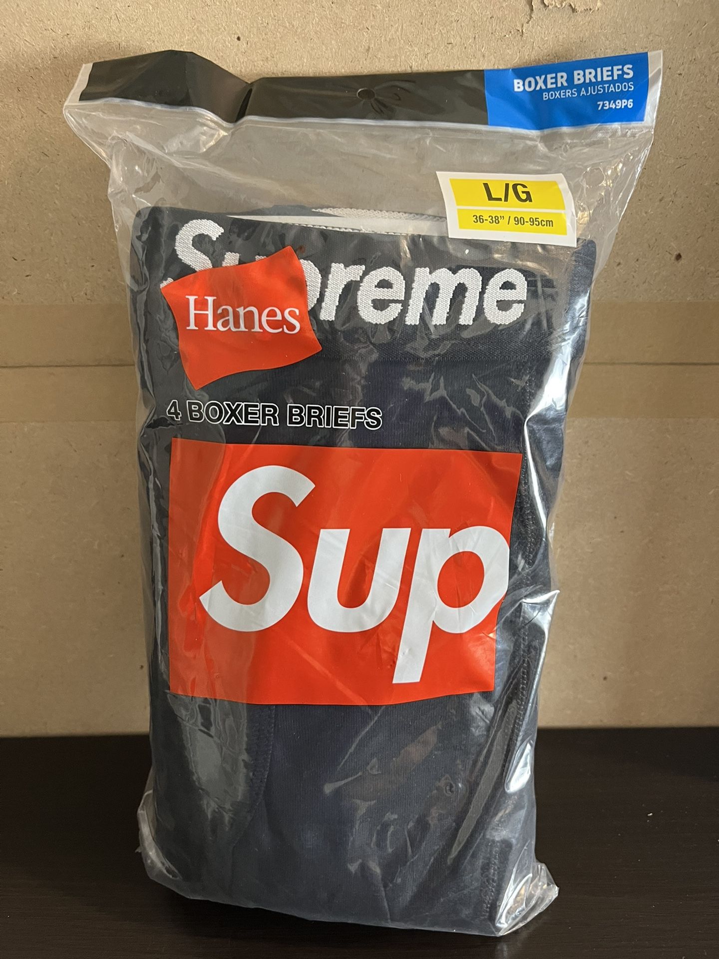 DS Supreme x Hanes Boxer Black SzL (4 Boxers in 1 Pack)