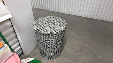 Grey laundry basket