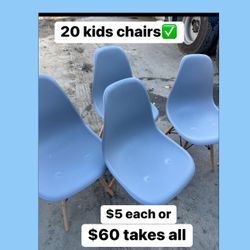 20 Kids Chairs $5 Each Or $60 For All
