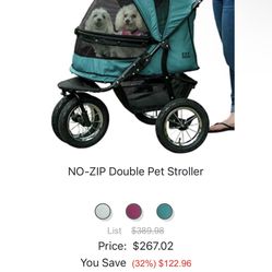 Pet Gear Double Zip Stroller