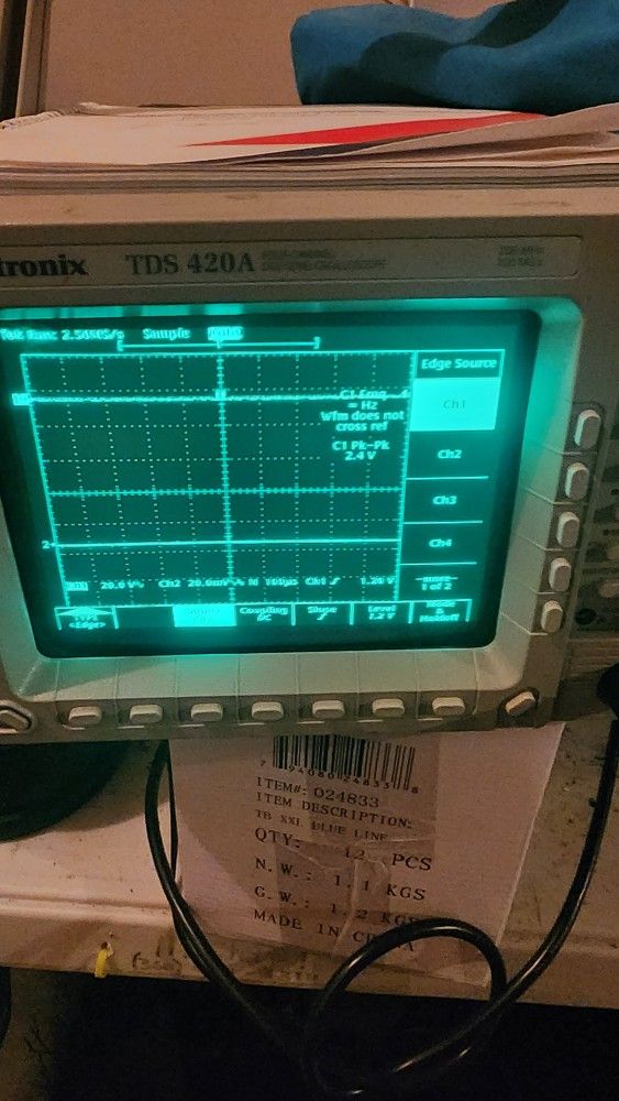 Tektronix digitizing oscilloscope.