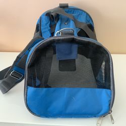 Crossbody Soft Carrier For Cat Or Small Dog Pet Carrier With Strap And Insert 10” X 10” X 13”