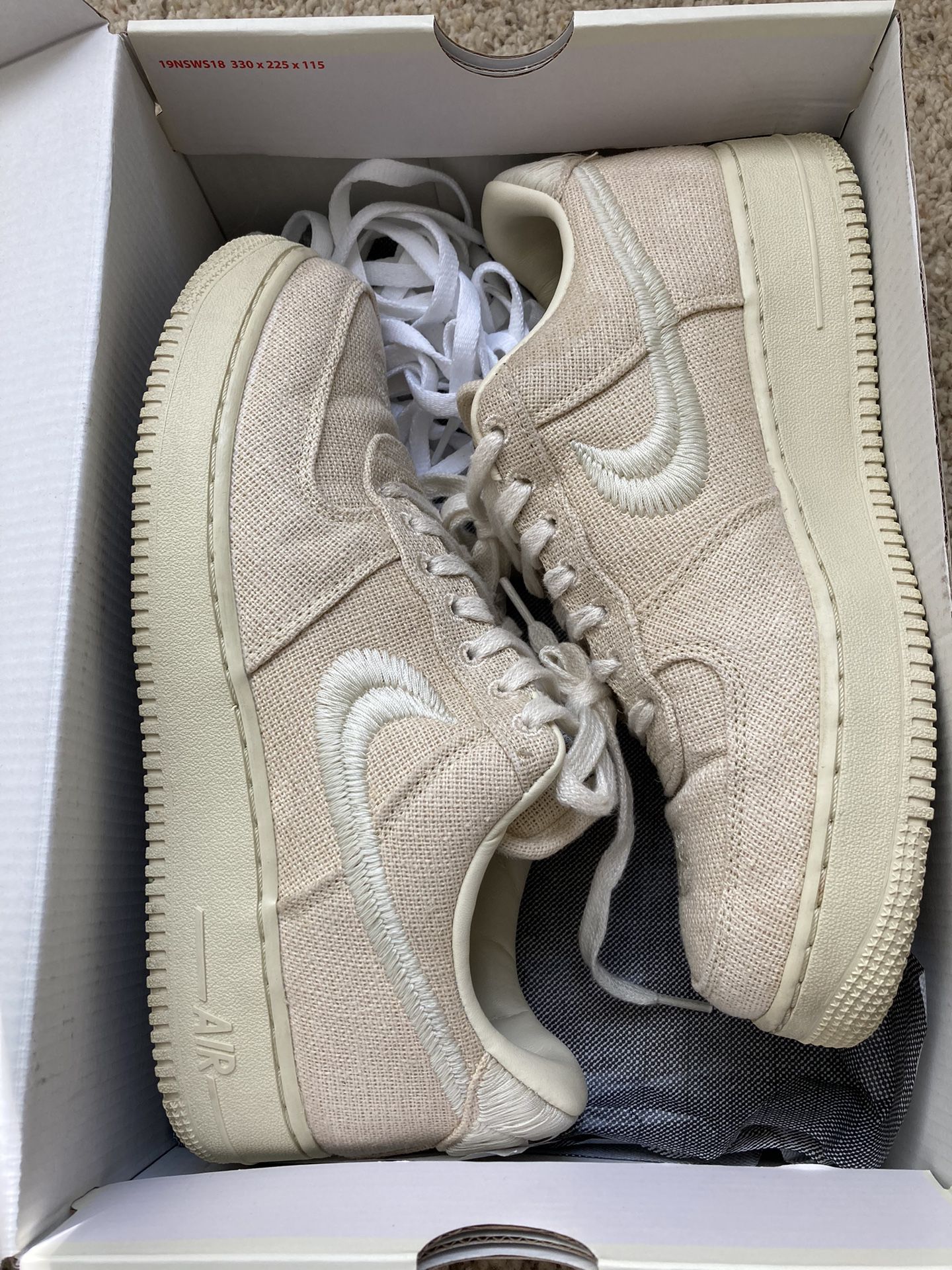 Stussy Nike Air Force 1 Low Fossil for Sale in Ontario, CA - OfferUp