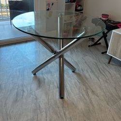 Glass Round Table