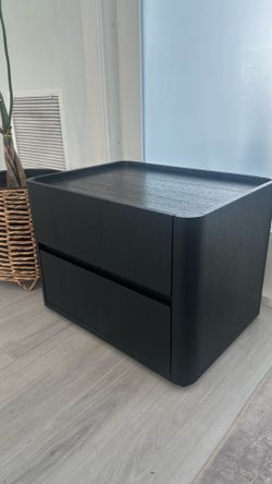 no Black, solid wood nightstand new