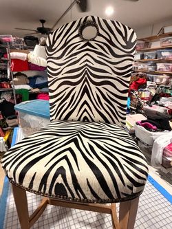 Century upholstered real calf hide armless side accent chairs