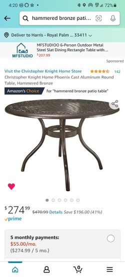 Aluminum Outdoor Patio Table NEW In Box