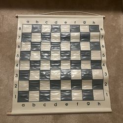 Hanging Vinyl Chess Board w/ Sliding Pieces