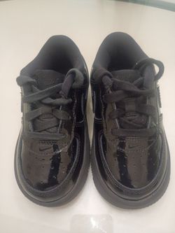 Nike Air Force 1 Toddler Sneakers Black Patent