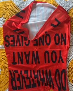 Mini Dress red w/ black text