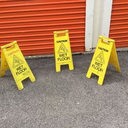 Wet floor signs