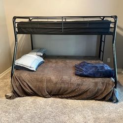 Metal Black Twin Over Full Bunk Bed