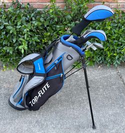 Junior/Youth TopFlite golf set (Driver+hybrid+7i+9i+sw+putter+stand bag)