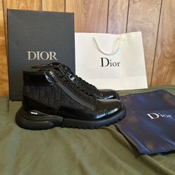 New Black Dior Combat Boots Size 11 Men 