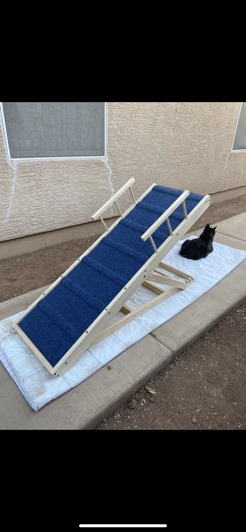 Wooden Dog Ramp With Optional Rails 47”L Up To 150lb