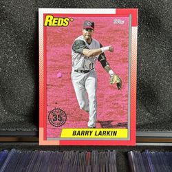 2025 Topps Series 1 Barry Larkin Pink Background Variation