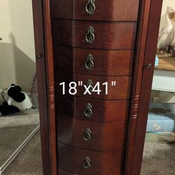 Jewelry Armoire, Cherry Finish