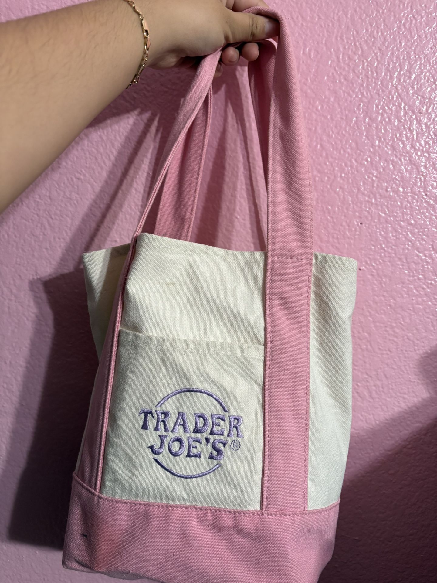 Pink And Blue Trader Joe’s Mini Bag