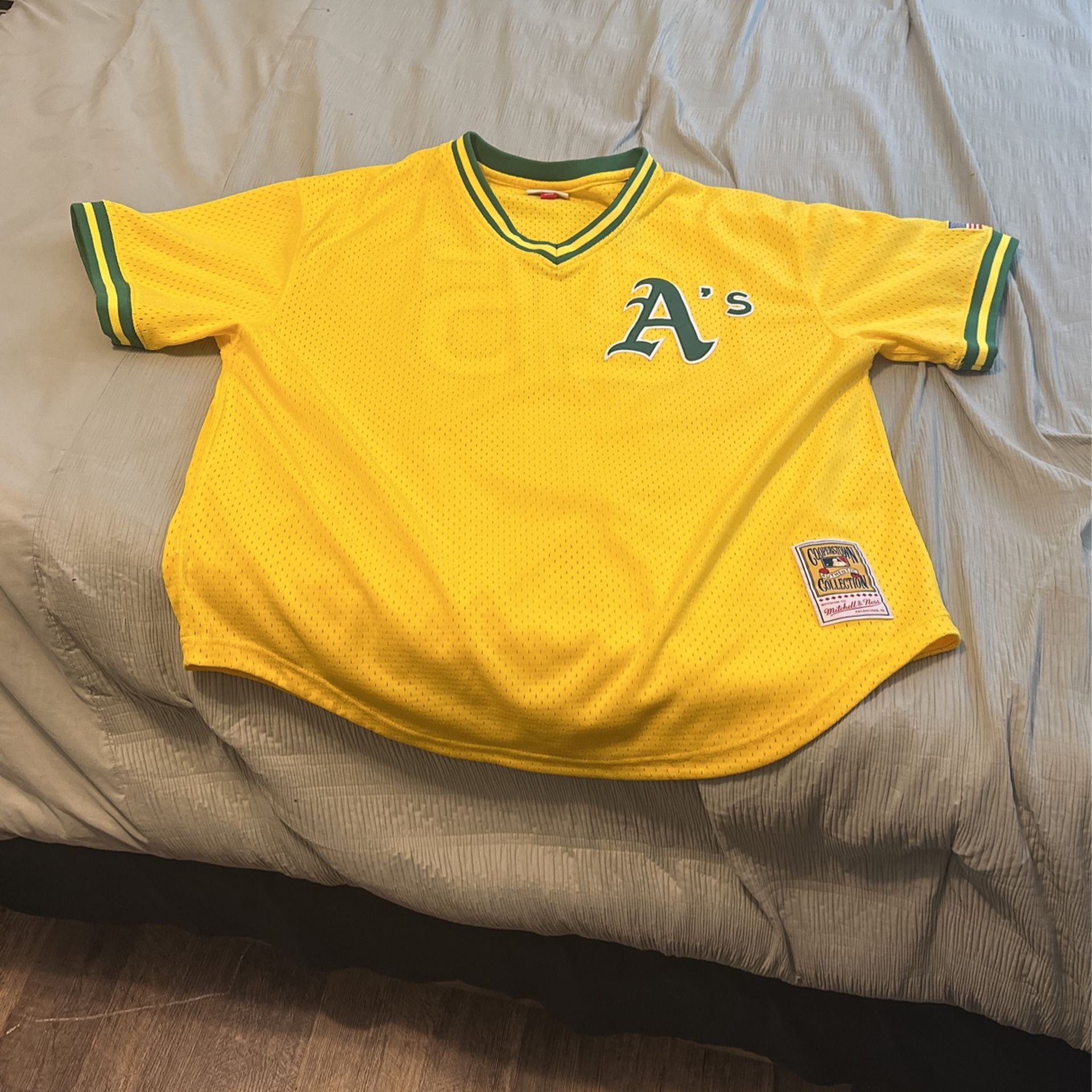 Oakland Athletics Throw Back Baseball Jersey XXL