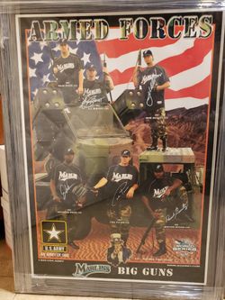 Marlins Baseball Poster 2004 Season " Armed Forces; Big Guns" Signed