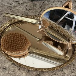 Antique Brush and Mirror 