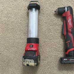 Milwaukee Drill And  Lights