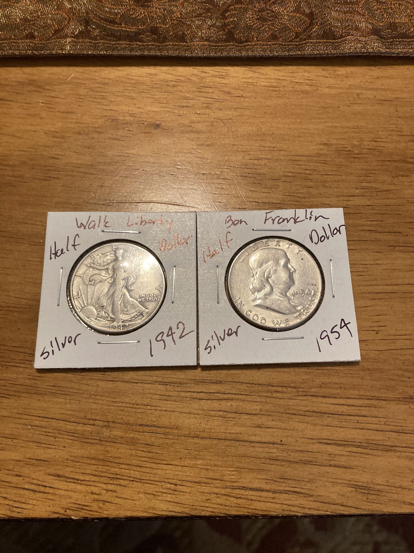 1942 Silver Liberty And 1954 Silver Franklin 