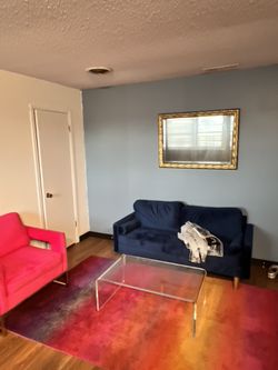 Matte Navy Blue Sofa 