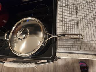 Demeyere 11-inch Sauté Pan With Helper Handle And Lid, 18/10 Stainless Steel