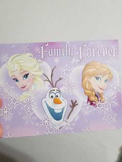 Disney Frozen wall art lights up as well