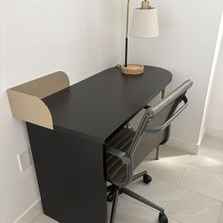 contemporary Metal desk and chair - Excellent Condition 