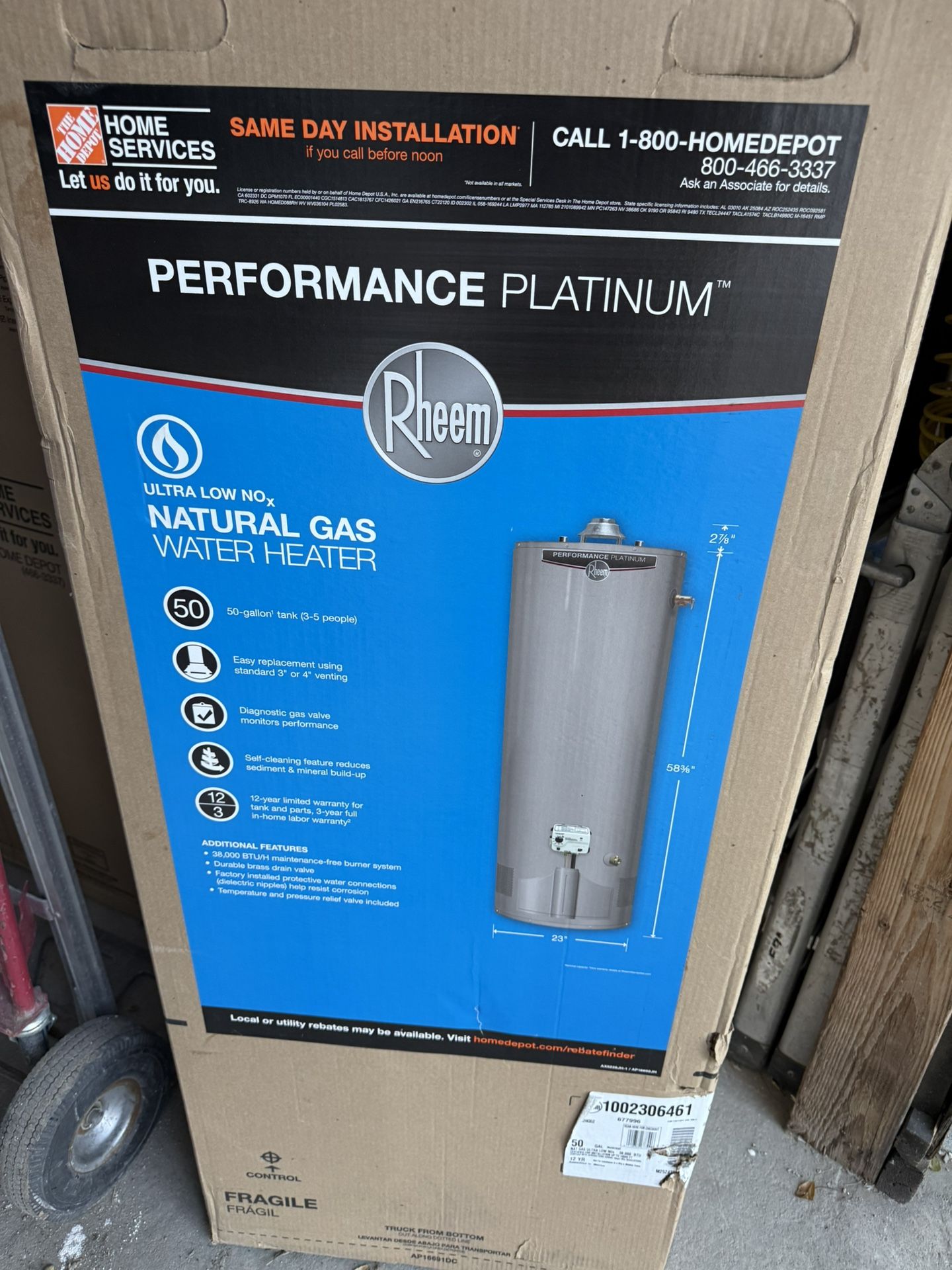 Rheem 40/50 Gallon Water Heaters