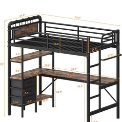 Bunk bed/ desk