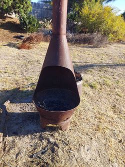 Outdoor Steel Chiminea Fire Pit
