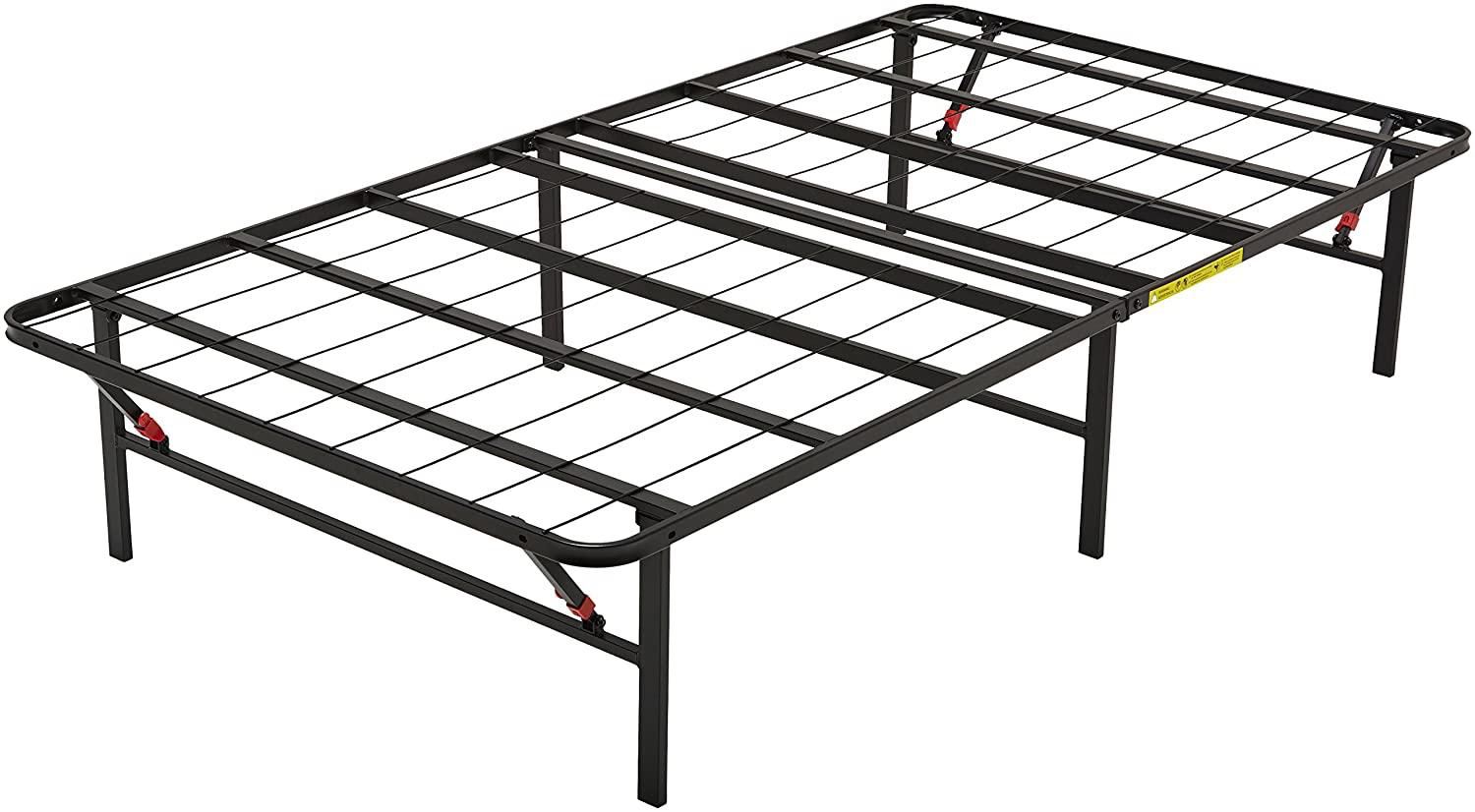 Twin Foldable Metal Bed Frame with NO Assembly Needed