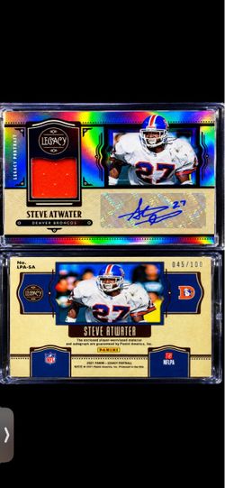 Steve Atwater player worn patch - auto /100