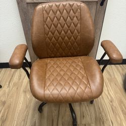 Brown Leather Desk Chair