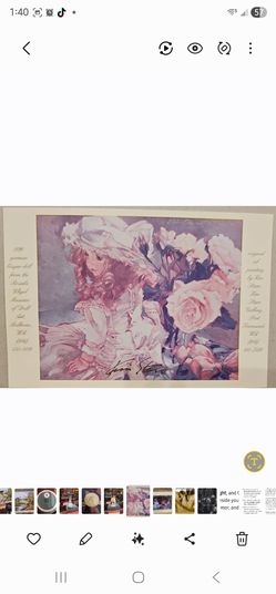Wall Art, 1890 German Bisque Doll Print, Signed  Kim Starr Frame Included