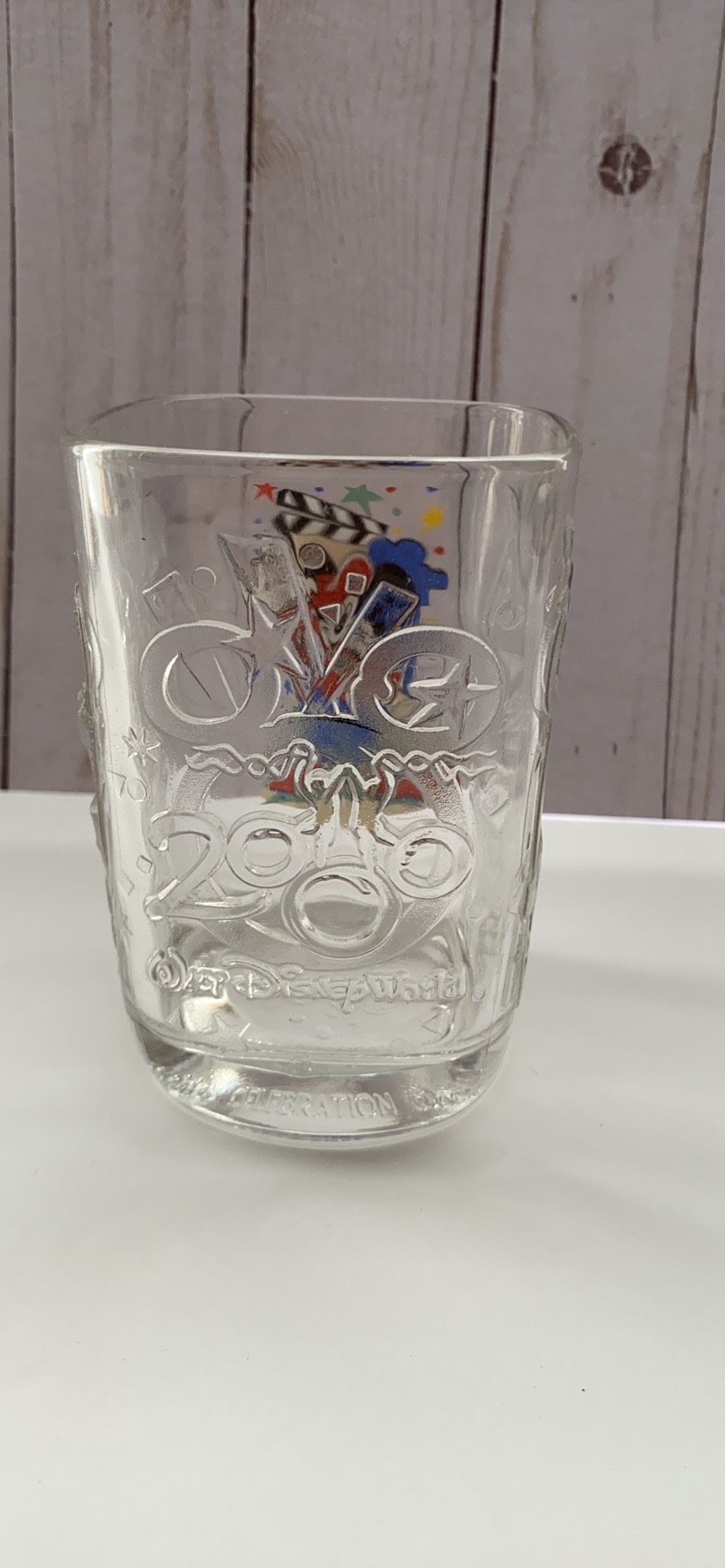 Y2K 2000 Walt Disney World studios Mickey Mouse glass
