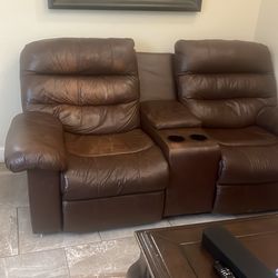 Two pcs  sofas  good conditions  leather  $150