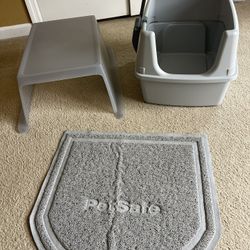 Petsafe litter hood, PetSafe litter mat and enclosed high sided litter box