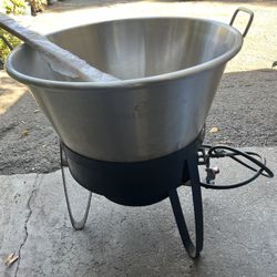 Stainless Steal Kettle Pot And Burner 