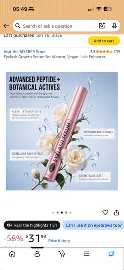 New eyelash serum