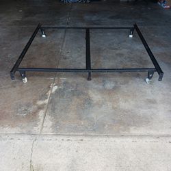 California King Metal Bed Frame With Wheels. 