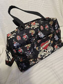 Ed Hardy Vintage Tattoo-Print Nylon Duffle / Travel Bag