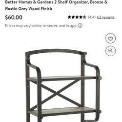 Better Homes And Gardens Bathroom  2 Shelf Organizer 